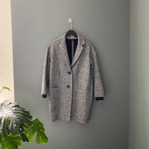 TOPSHOP Salt and Pepper Cacoon coat